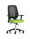 Dynamic Relay Task Operator Chair Bespoke Colour Black Back Myrrh Green With Height Adjustable Arms KCUP2066