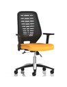 Dynamic Relay Task Operator Chair Bespoke Colour Black Back Senna Yellow With Height Adjustable Arms KCUP2069
