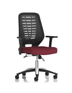 Dynamic Relay Task Operator Chair Bespoke Colour Black Back Ginseng Chilli With Height Adjustable Arms KCUP2070