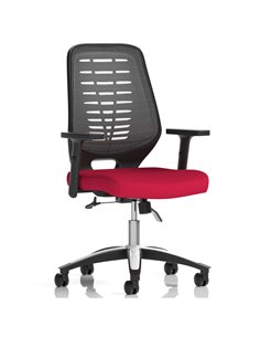 Dynamic Relay Task Operator Chair Bespoke Colour Silver Back Bergamot Cherry With Height Adjustable Arms KCUP2073