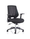 Dynamic Relay Task Operator Chair Airmesh Seat Black Back With Folding Arms OP000115