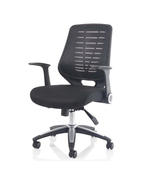 Dynamic Relay Task Operator Chair Airmesh Seat Black Back With Folding Arms OP000115 - pic 81520 | FastDaddyshop