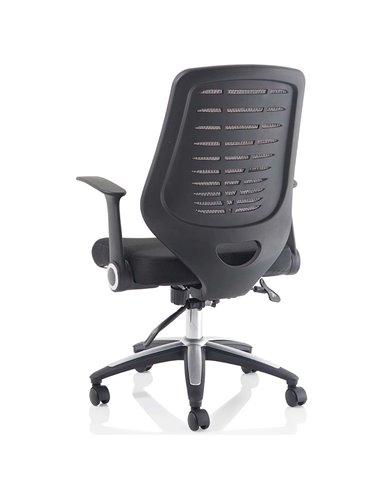 Dynamic Relay Task Operator Chair Airmesh Seat Black Back With Folding Arms OP000115