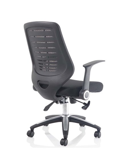 Dynamic Relay Task Operator Chair Airmesh Seat Black Back With Folding Arms OP000115 - pic 81524 | FastDaddyshop