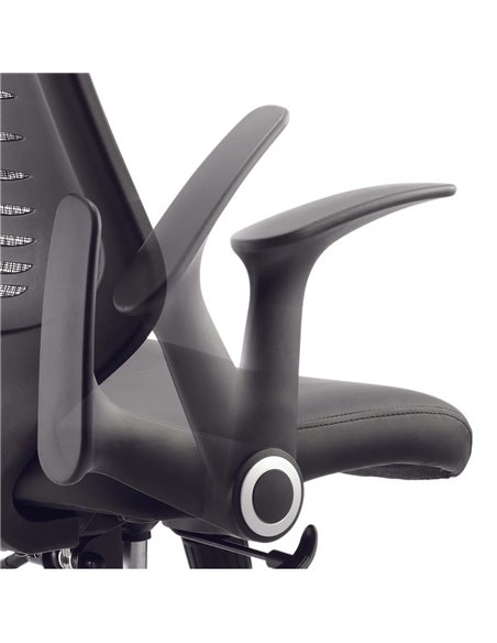 Dynamic Relay Task Operator Chair Airmesh Seat Black Back With Folding Arms OP000115 - pic 81526 | FastDaddyshop