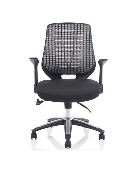 Dynamic Relay Task Operator Chair Airmesh Seat Silver Back With Folding Arms OP000116 - pic 81528 | FastDaddyshop