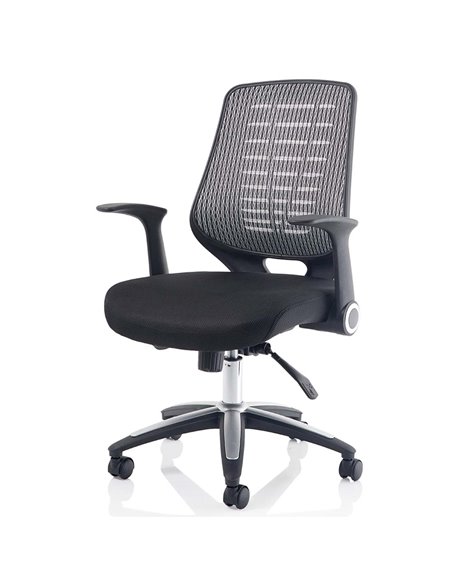 Dynamic Relay Task Operator Chair Airmesh Seat Silver Back With Folding Arms OP000116 - pic 81529 | FastDaddyshop