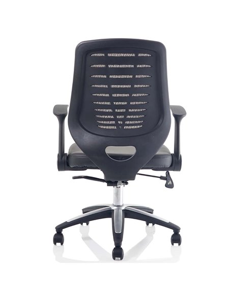 Dynamic Relay Task Operator Chair Leather Seat Silver Back With Folding Arms OP000118 - pic 81548 | FastDaddyshop