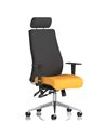 Dynamic Onyx Posture Office Chair Bespoke Colour Seat With Headrest Senna Yellow KCUP0421