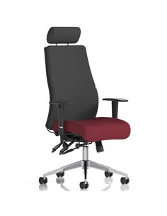 Dynamic Onyx Posture Office Chair Bespoke Colour Seat With Headrest Ginseng Chilli KCUP0422