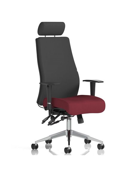 Dynamic Onyx Posture Office Chair Bespoke Colour Seat With Headrest Ginseng Chilli KCUP0422 - pic 81591 | FastDaddyshop