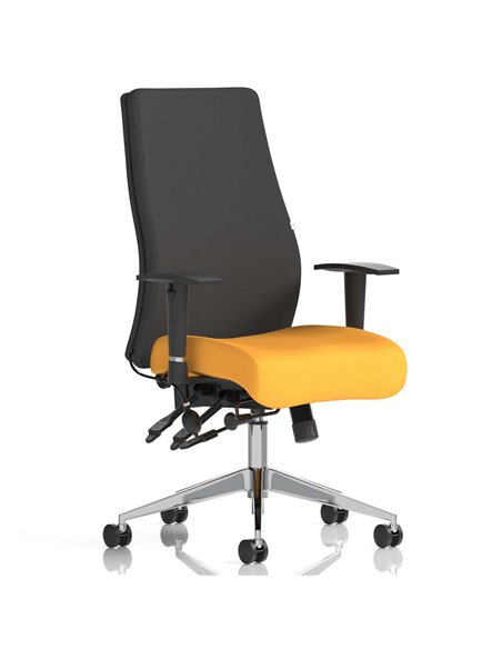 Dynamic Onyx Posture Office Chair Bespoke Colour Seat Without Headrest Senna Yellow KCUP0429 - pic 81651 | FastDaddyshop
