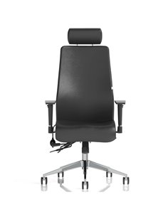 Dynamic Onyx Ergo Posture Desk Chair Black Soft Bonded Leather With Headrest With Arms OP000098 2