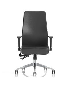 Dynamic Onyx Ergo Posture Desk Chair Black Soft Bonded Leather Without Headrest With Arms OP000099 2