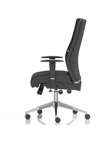 Dynamic Onyx Ergo Posture Desk Chair Black Soft Bonded Leather Without Headrest With Arms OP000099