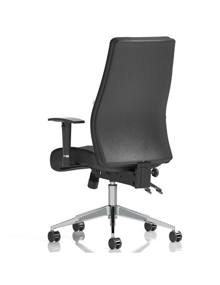Dynamic Onyx Ergo Posture Desk Chair Black Soft Bonded Leather Without Headrest With Arms OP000099 - pic 81855 | FastDaddyshop