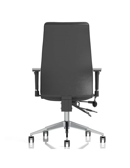 Dynamic Onyx Ergo Posture Desk Chair Black Soft Bonded Leather Without Headrest With Arms OP000099 - pic 81856 | FastDaddyshop