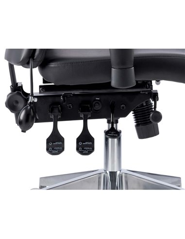 Dynamic Onyx Ergo Posture Desk Chair Black Soft Bonded Leather Without Headrest With Arms OP000099