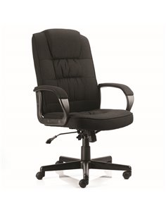Dynamic Moore Executive Office Chair Black Fabric With Arms EX000043