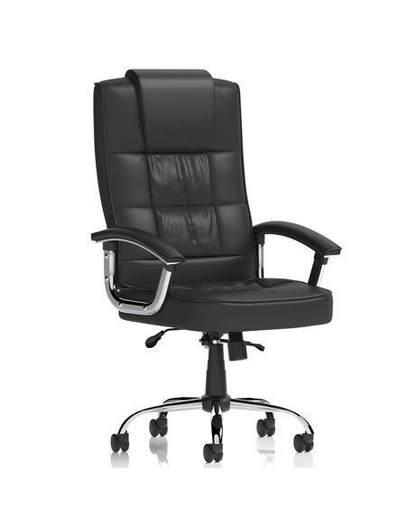 Dynamic Moore Deluxe Executive Office Chair Black Leather With Arms EX000045 - pic 81863 | FastDaddyshop