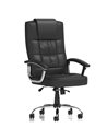 Dynamic Moore Deluxe Executive Office Chair Black Leather With Arms EX000045