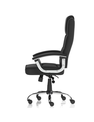 Dynamic Moore Deluxe Executive Office Chair Black Leather With Arms EX000045