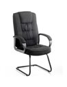 Dynamic Moore Visitor Cantilever Chair Black Fabric With Arms KC0149