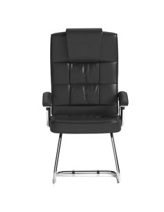 Dynamic Moore Deluxe Visitor Cantilever Chair Black Leather With Arms KC0152 2