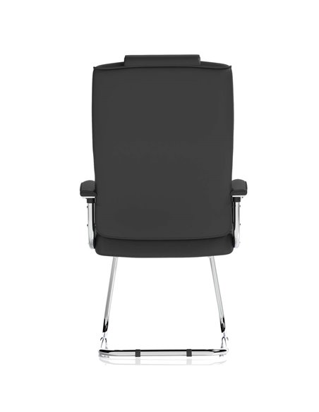 Dynamic Moore Deluxe Visitor Cantilever Chair Black Leather With Arms KC0152 - pic 81883 | FastDaddyshop