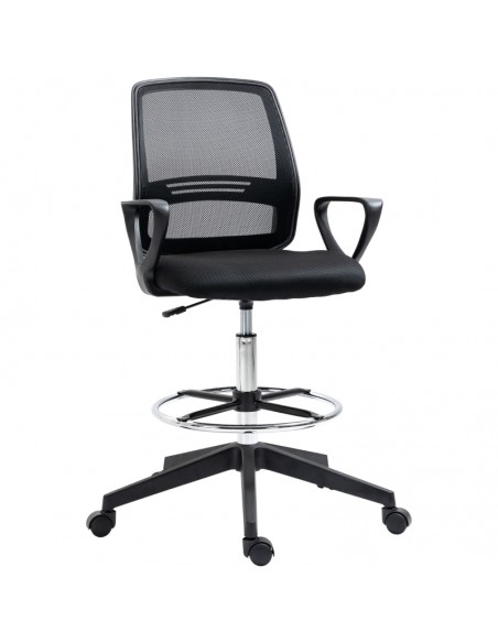 Vinsetto Tall Ergonomic Office Chair with Adjustable Height Footrest and 360° Swivel, Black - pic 8230 | FastDaddyshop