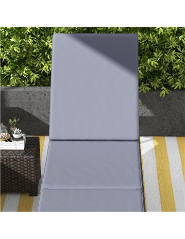 Outsunny Outdoor PE Rattan Sun Lounger Set of 2, Single Recliner Sunbed Daybed w/ Adjustable Backrest, Removeable Cushion