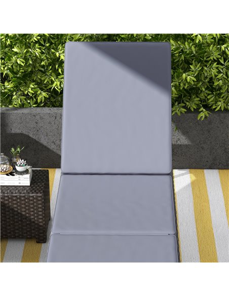 Outsunny Outdoor PE Rattan Sun Lounger Set of 2, Single Recliner Sunbed Daybed w/ Adjustable Backrest, Removeable Cushion - pic 82317 | FastDaddyshop