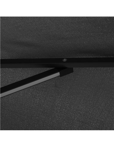 Outsunny 3(m) LED Banana Parasol Garden Cantilever Umbrella with Solar Lights, Crank Handle and Cross Base, Hanging Sun Shade, B