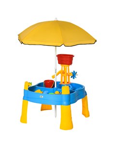 HOMCOM Sand and Water Play Table with Accessories, Multicoloured 343-046