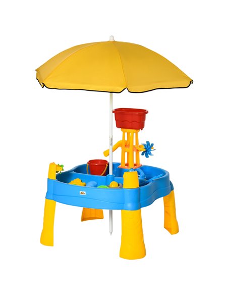 HOMCOM Sand and Water Play Table with Accessories, Multicoloured 343-046 - pic 82480 | FastDaddyshop