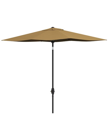 Outsunny 2 x 3(m) Rectangular Garden Parasol Umbrella, Brown 84D-158CF - pic 82516 | FastDaddyshop