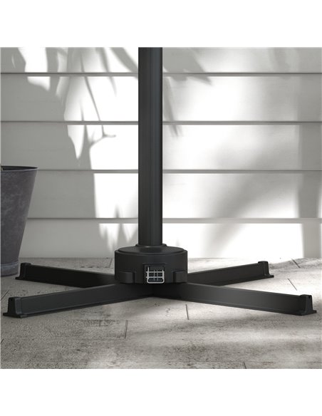 Outsunny Waterproof 3(m) Adjustable Cantilever Parasol with Solar LED Lights, Khaki 84D-110V03KK - pic 82551 | FastDaddyshop