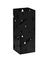 HOMCOM Square Umbrella Stand Freestanding for Hallway, Dark Grey 837-442V00BK