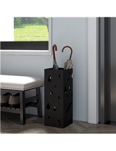 HOMCOM Square Umbrella Stand Freestanding for Hallway, Dark Grey 837-442V00BK 2
