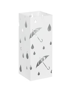 HOMCOM Six-Umbrella Steel Holder Stand - White 837-442V00WT