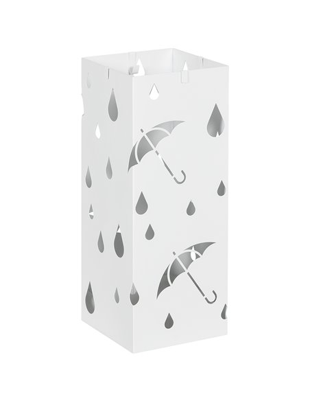 HOMCOM Six-Umbrella Steel Holder Stand - White 837-442V00WT - pic 82606 | FastDaddyshop