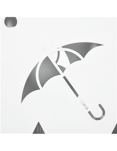 HOMCOM Six-Umbrella Steel Holder Stand - White 837-442V00WT