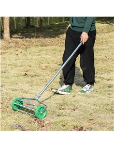 Outsunny Garden Rolling Lawn Aerator with Adjustable Handle 845-022 2