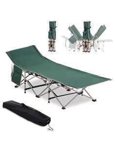 Outsunny Portable Folding Camping Cot with Carry Bag, Green A20-116GN