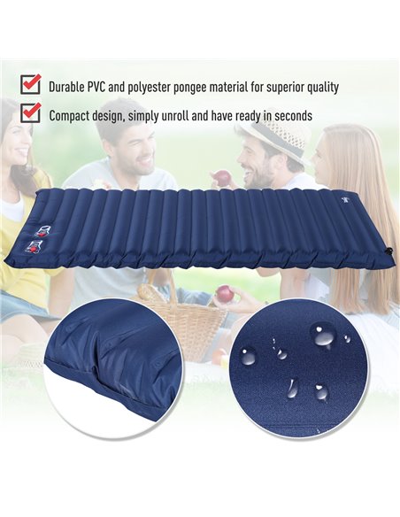 Outsunny Camping Mattress, Self-Inflating, for 2/3 People, Navy Blue A20-144NU - pic 82753 | FastDaddyshop