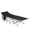 Outsunny Portable Folding Camping Cot with Side Pocket, Black A20-116BK