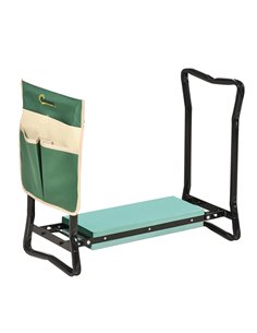 Outsunny Foldable Steel Frame Garden Kneeler Seat, Green 845-335