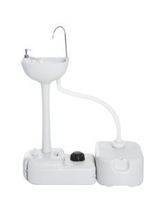 Outsunny Portable Hand Wash Station with 17L Fresh Water Tank, Grey A20-082
