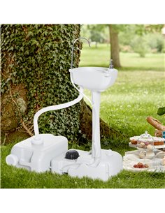 Outsunny Portable Hand Wash Station with 17L Fresh Water Tank, Grey A20-082 2
