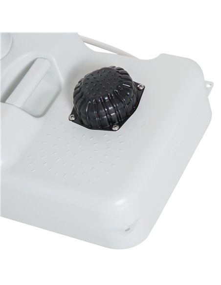 Outsunny Portable Hand Wash Station with 17L Fresh Water Tank, 24L Waste Tank, Sanitizer Dispenser, HDPE, Grey - pic 82810 | FastDaddyshop